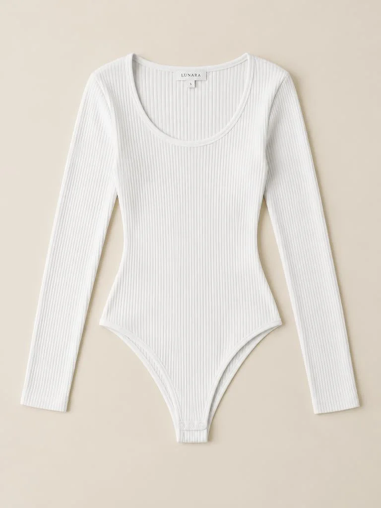 Боди в рубчик White