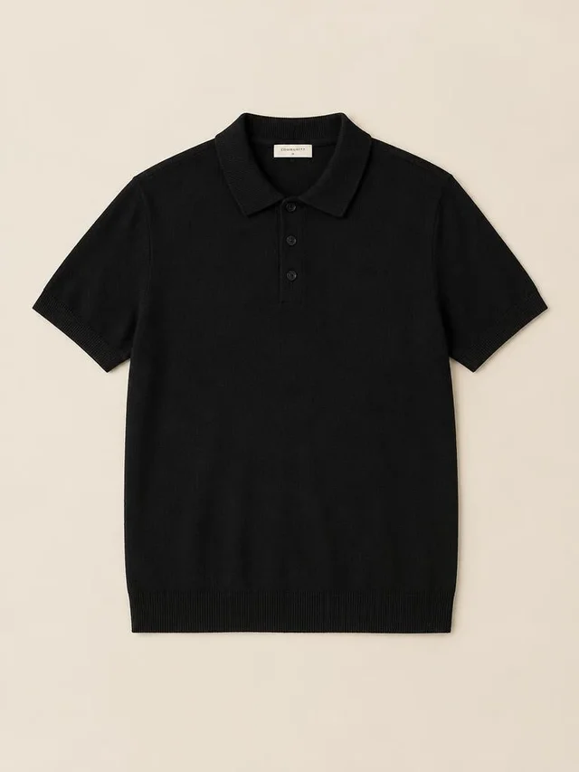 Поло из трикотажа Black